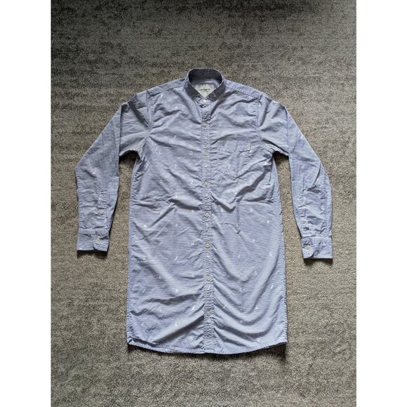 Carhartt WIP Orton Blue & White Striped, BAND COLLAR - Small RARE - Picture 1 of 16